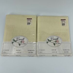 NEW Croscill Home Fashion Curtains in "Shell", 60"x45" Tailored Panel, Set of 2